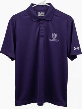 Men's Under Armour St. Thomas Purple Golf Polo - Medium Loose - Heat Gear